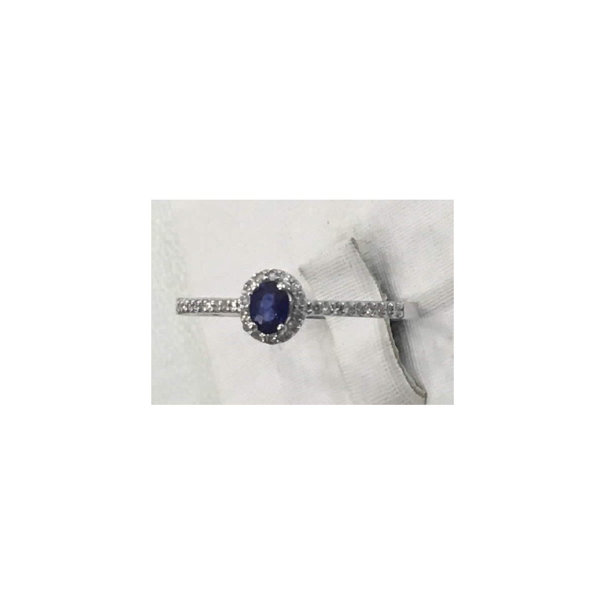 Anillo Oro Diamante 0,26 Zafiro Azul0,85 - 2,60 0,26 0,85