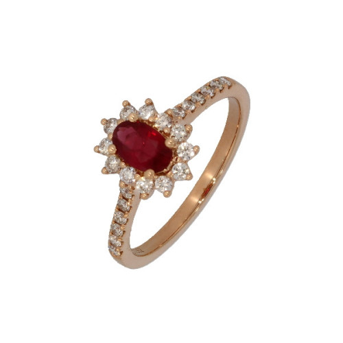 Anillo Roseta Oro Rosa Diamante Ruby - L1929662 0,352-0,52