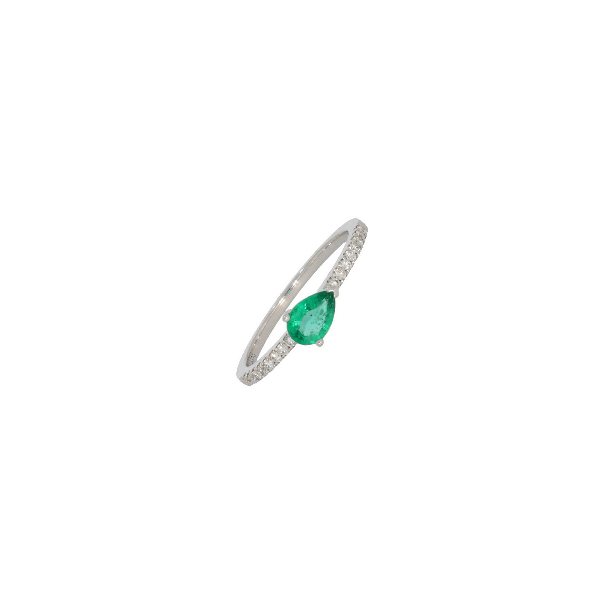 Cintillo Oro Blanco Diamante Esmeralda - L1825248 0,13-0,35