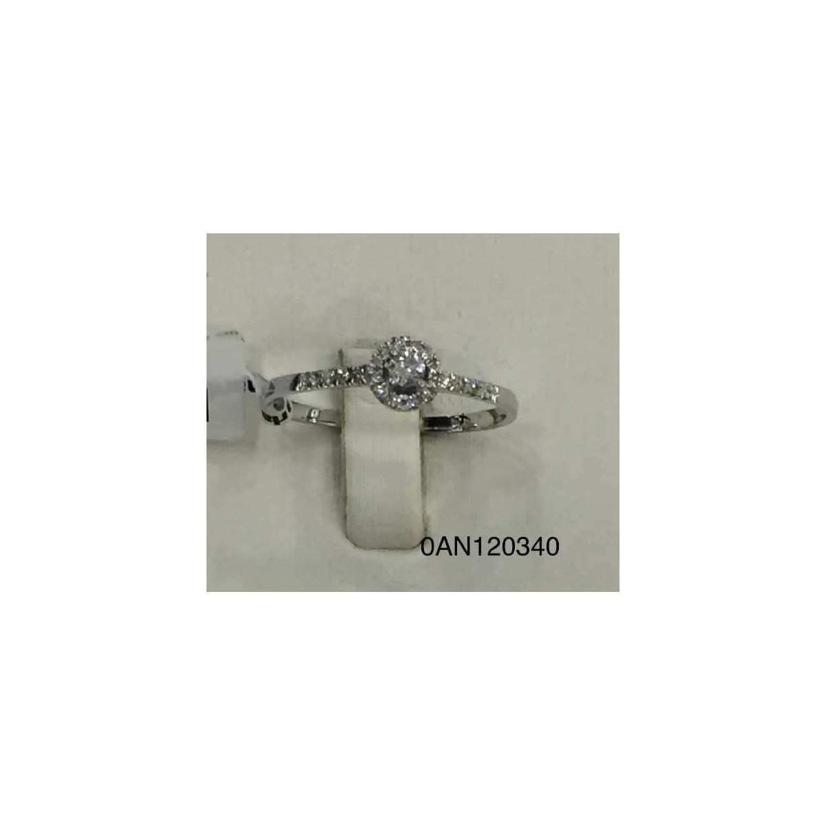 Anillo Roseta de Oro Blanco Diamante - YY00756 0,13