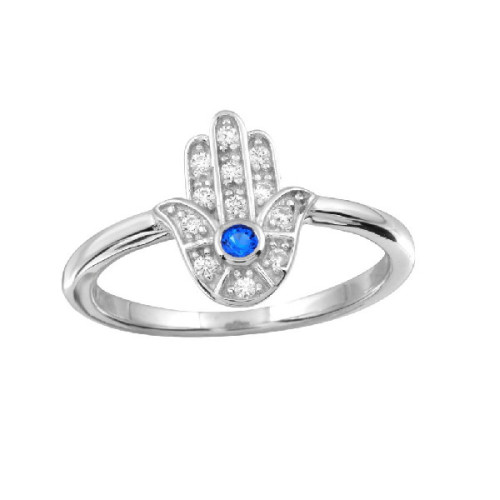 Anillo Hamsa Azul - BGR01131BLU-5