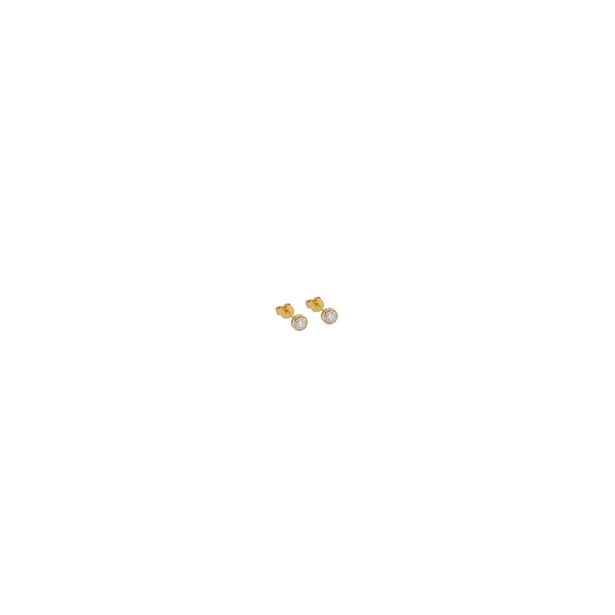 Par Aros de Oro Amarillo Diamante - E-KMJI-29406 0,08PT