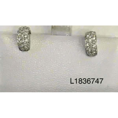 Argollas Pequeñas de Oro Blanco Diamante - L1836747 0,71