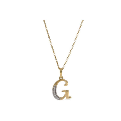 Pendiente G de Oro Amarillo Diamante - FG19-30967 0,03 PT