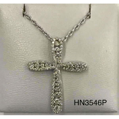 Cruz Oro Blanco Diamante - HN3546P 1,19KT