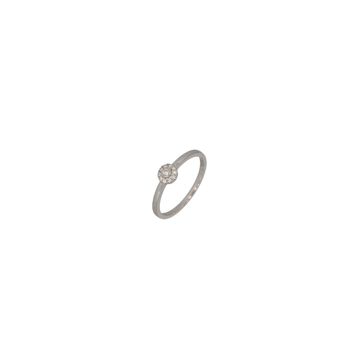 Anillo Roseta Oro Blanco Diamante Z Azul - S1684355 0,090 PT