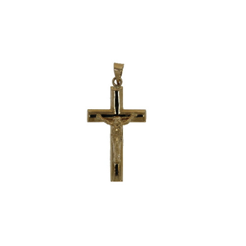 Cruz con Cristo Media Caña de Oro - 916