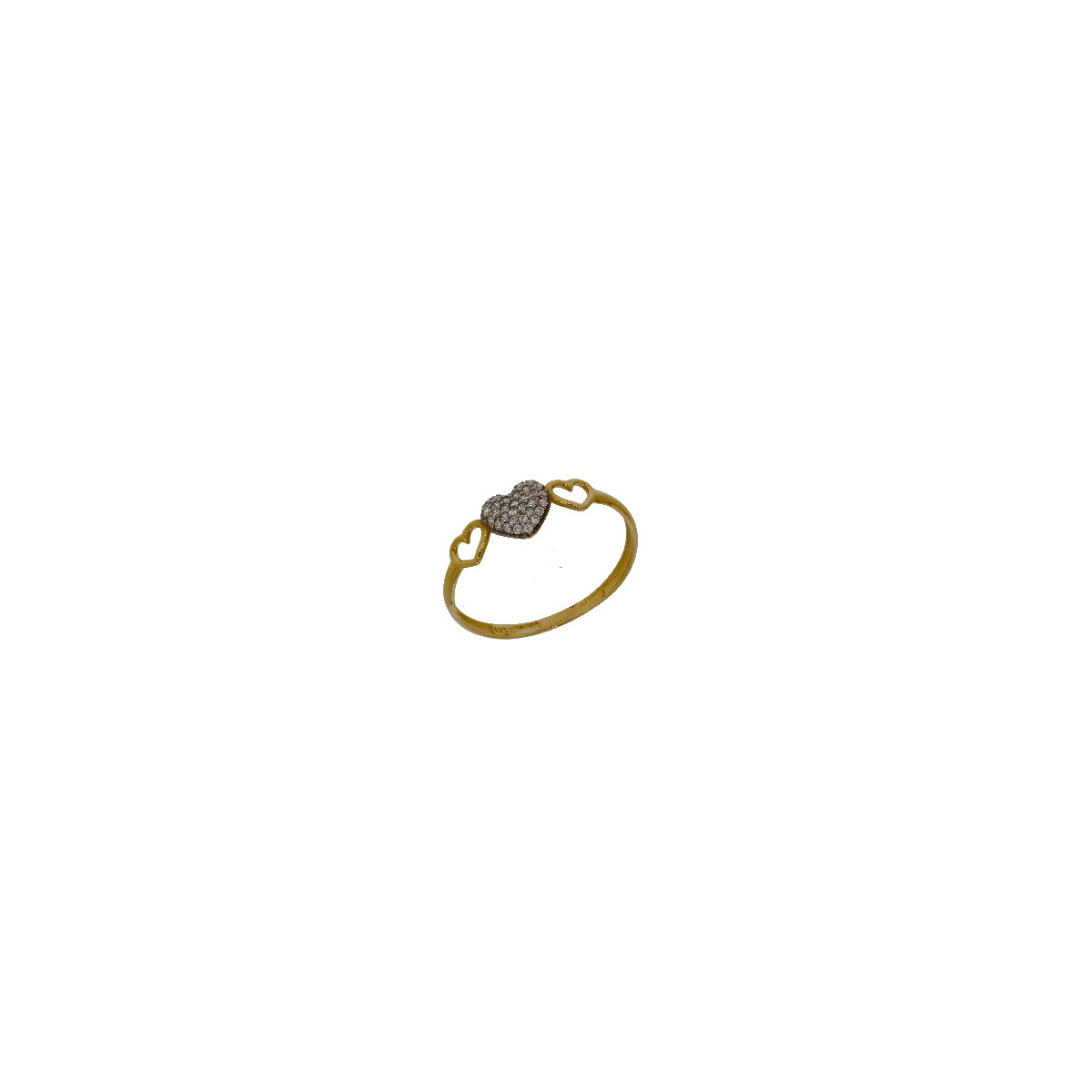 Anillo con Corazon de Oro Circon - AN2349 0,80 +30$