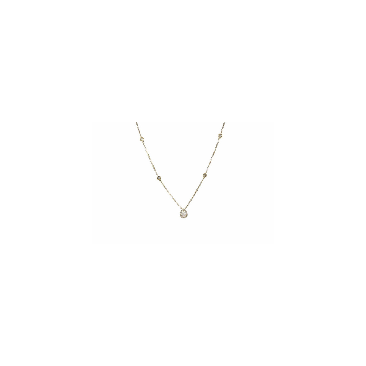 Gargantilla Gota Oro Diamante - S2040750 0,458