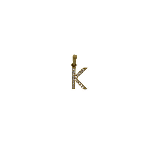 Inicial K de Oro con Circones - INICIAL K